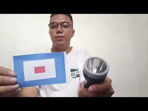 Transmitting visual flags (Morse Code) using flashlight