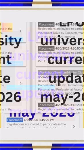 lpu university current update for students #gyanhigyan #lpu #shorts #trending #viral
