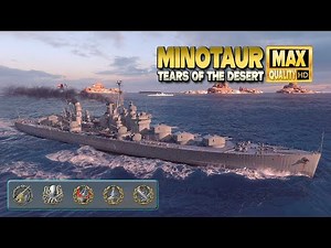 Exciting game with cruiser Minotaur - World of Warships