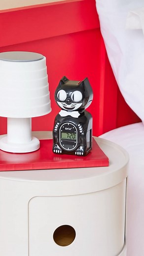 MoMA Design Store on Instagram: "With his signature rolling eyes and irresistible smile, the Kit-Cat Clock has been an indelible part of American history and popular culture for more than 80 years. Whether perched on a windowsill, desk, or shelf, this solar-powered, digital version is sure to brighten up any space."