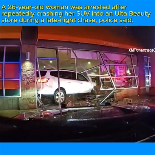 7.1K views · 141 reactions | Late night chaos Woman, 26, crashes SUV into Ulta Beauty multiple times before arrest | Street Watch USA | Facebook