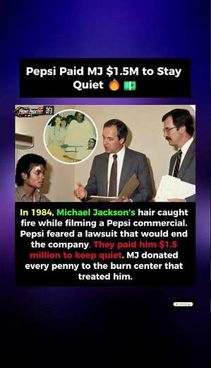 Pepsi Paid Michael Jackson $1.5 Million – He Donated All of It to Burn Victims
