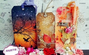 【Scrapbook】【Tag】【荷包出品】Tag制作过程-秋Tag*3