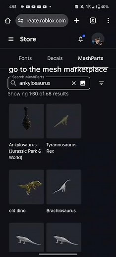 (old) How to get a mesh id on mobile (android) #roblox #tutorial