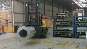 #Godrej #forklifts with Ram attachment helps you to handle heavy steel coils safely to increase #Productivity and #Safety at your workplace. To know more about this product or other #MaterialHandling products used in the #SteelIndustry, leave your phone no. here https://goo.gl/BiwZfR #BuildingTheNationBitByBit #GodrejMaterialHandling | Godrej Material Handling Solutions