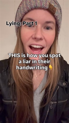 Joanie K on Instagram: "Not one, not two, but that third loop is the one I’m looking at 🕵️‍♀️ Is this peer-reviewed science? No. Is this fun? YES! Today I share one of my most popular FAQs- how to spot a liar according to Graphology 🤥 Follow along for more traits revealed in handwriting 💛 #handwritinganalysis #graphology #lying"