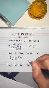 5.1K views · 60 reactions | Adding Polynomials✔️ #viral #viralreel #mathreels #mathchallenge #trending #learnmath #mathtricks #mathpuzzle #explorepage #mathlover #mathfun #brainchallenge #mathgenius #educationreels #smartcontent | KnowLedge Explains | Facebook