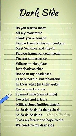 Dark Side Lyrics (Neoni) #songlyrics #english