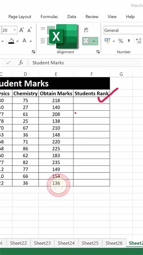 students rank excel tricks #excel #exceltricks #exceltutorial #excelshortcuts #shorts #ytshorts #yt