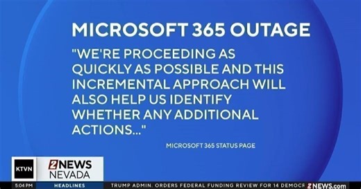 Microsoft experiencing outage with Microsoft 365 services