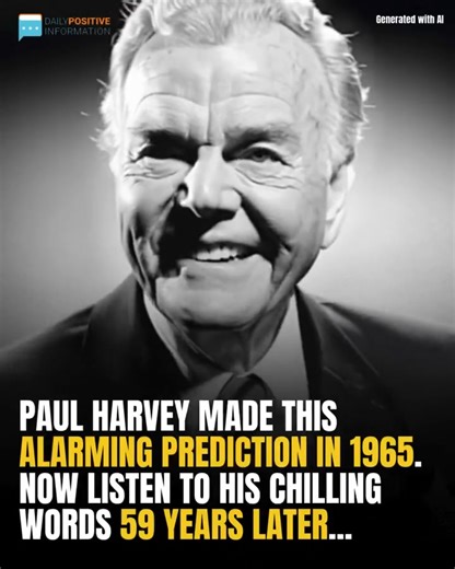 148K views · 659 reactions | Paul Harvey’s 1965 Prediction Will Give You Chills…  You won’t believe how accurate his words were. Check the 1st comment to see what he said  | Daily Liked | Facebook