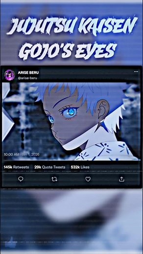 Gojo’s Eyes = Unlimited Power 💙 #AnimeShorts #freerishta