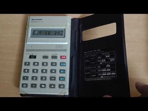 Sharp EL-407 Calculator + Clock (1981) | Demo | Japan made