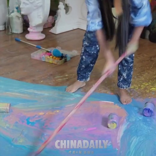 692K views · 12K reactions | There is an old Chinese saying "What one loses on the swings, he gets back on the roundabouts." When a painting is accidentally smudged, it can become its own art. #ChinaStory | China Daily | Facebook