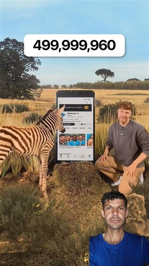 “Meet Prada the zebra 🦓 If Prada can do it, you definitely can too. Let’s reach 500 million —💀🔥”