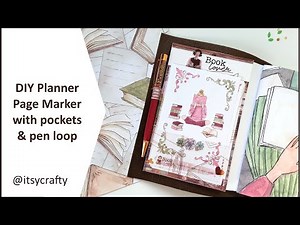 DIY planner page marker with pockets & pen loop | How to tutorial | with Planners Anonymous sub kit