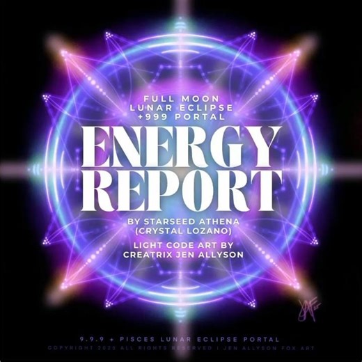 ✨ Part 4 of the Energy Report ✨ Light Code Art by Creatrix Jen Allson