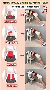 Toned Abs 4 Simple Moves to Ditch Flab👇