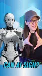 🤯 Imagine this... AI not only talks but also uses sign language! Watch till the end... the AI made a little mistake that will make you laugh! 😂 #deafcreator #deaf #deafworld #deafeducation #deafvideo #deafsignlanguage #deafculture #SignLanguageForAll #signlanguage #AI #SignLanguageChallenge #deafcommunity | DeafGeeky