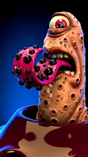This Weird 3D Monster Has the Craziest Tongue! 😱👾 #Shorts