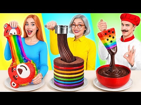 Rainbow Food Cooking Challenge | Amazing Kitchen Recipes by Multi DO Challenge