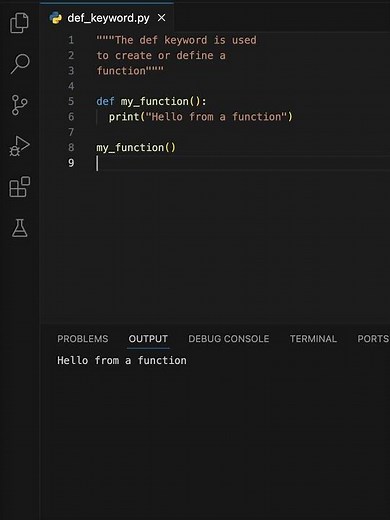 Python Def Keyword #learn #code #learnpython #learning #python #keywords #learntocode2024 #def