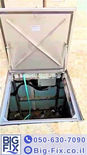 ביג פיקס החלפת מכסה לחדר מכונות ישן לחדש #בנייה #בריכה #אדריכלות #קבלן