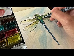 Dragonfly Ink and Wash: Watercolor Painting for Beginners