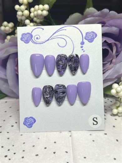 Purple With Purple/black Marble - Etsy