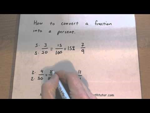 Consumer Math - How to Convert a Fraction to Percent