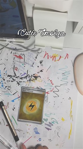 ink by MILO on Instagram: "💛💛 EMOLGA 💛💛 Cutie art for @katchirisu ! Follow my girl for the cutest streams on WhatNot! #pokemon #pokemonart #acrylicpaint #alteredart #artwork cutepokemon howto"