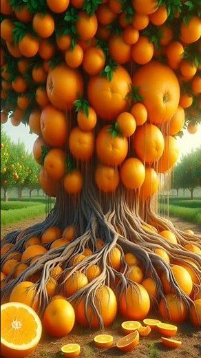 easy and fast method for growing and planting orange fruit trees #garden #nature #fruits