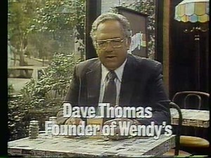 1981 Wendy's commercial. Featuring the founder, Dave Thomas.