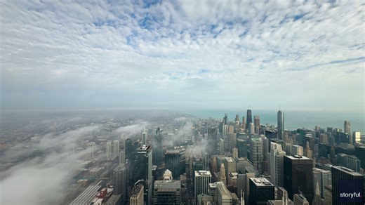 Mesmerizing timelapse footage captures fog flowing across Chicago
