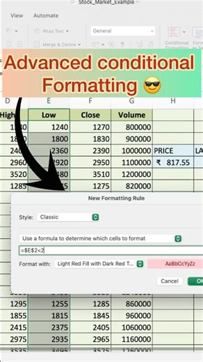 Advanced conditional formatting #conditioning #formatting