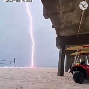 29K views · 445 reactions | Lightning strikes Florida beach during Tropical Storm Marco | The Independent | Facebook