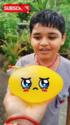 crying 😭 water 💦 balloon 🎈 popping #short#video#subscribe