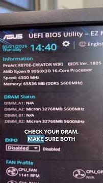 Check Your BIOS First! #pc #gamingpc #techtips #pcbuild #repair