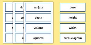 Area and Perimeter Cards