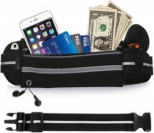 [Hot Item] Running Belt Bag with Extender, Bounce Free Pouch Bag