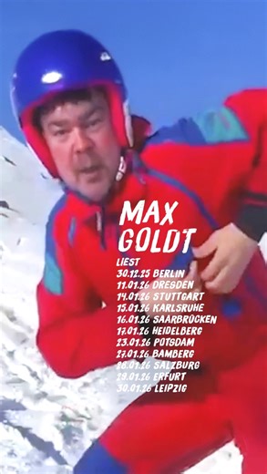 Katz & Goldt on Instagram: "Max Goldt liest: 30.12.25 Berlin, Delphi 11.01.26 Dresden, Schauspielhaus 14.01.26 Stuttgart, Theaterhaus 15.01.26 Karlsruhe, Tollhaus 16.01.26 Saarbrücken, Alte Feuerwache 17.01.26 Heidelberg, Karlstorbahnhof 23.01.26 Potsdam, Waschhaus 27.01.26 Bamberg, E.T.A. Hoffmann Theater 28.01.26 Salzburg, Literaturhaus 29.01.26 Erfurt, Franz Mehlhose 30.01.26 Leipzig, Kupfersaal"