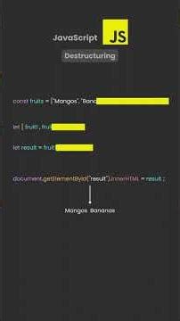 JavaScript Destructuring