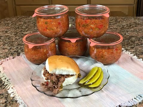 Water Bath Canning: Sloppy Joe Mix in Weck Jars