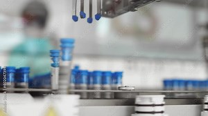 Medical laboratory equipment during treatment, automated device testing blood, serum, urine and plasma samples. Stock Video