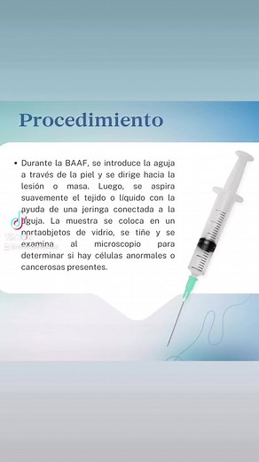 La biopsia con aspiración de aguja fina o PAAF es una prueba diagnóstica que consiste en la extracción de una muestra total o parcial de tejido para ser examinada al microscopio por un patólogo. #amecae #mastologo #ginecologia #ginecologoencancun #balancehormonal #pelletscancun #HIFUginecologico #laserginecologo #andropausia #menopausia | Asociacion De Medicos Cubanos Altamente Especializados - Amecae