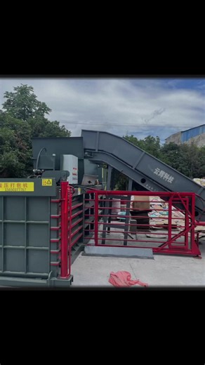 Choose horizontal hydraulic baler for waste paper baling, high efficiency and large processing capacity