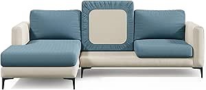 Nolan Interior Magic Sofa Cover - Classic Jacquard Sofa Seat Couch Cover - Pet Proof, Easy Install, Stretchy Slipcover - Small, Steel Blue