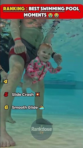 Ranking Funniest Swimming Pool Moments! 😭😂 (Rank 1 💀) #Shorts