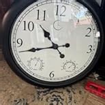 Clockswise Non-Ticking Quartz Wall Clock with Thermometer & Hygrometer Battery Operated Analog Clock for Temperature & Humidity Monitoring Ideal for Home Office School (Black Solid Frame, 18 Inch)