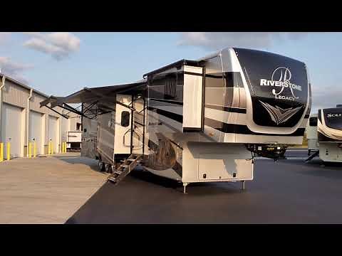 Luxury Fifth Wheel New 2021 Riverstone 42FSKG Front Kitchen Toy hauler @ Couchs RV Nation a RV Walk